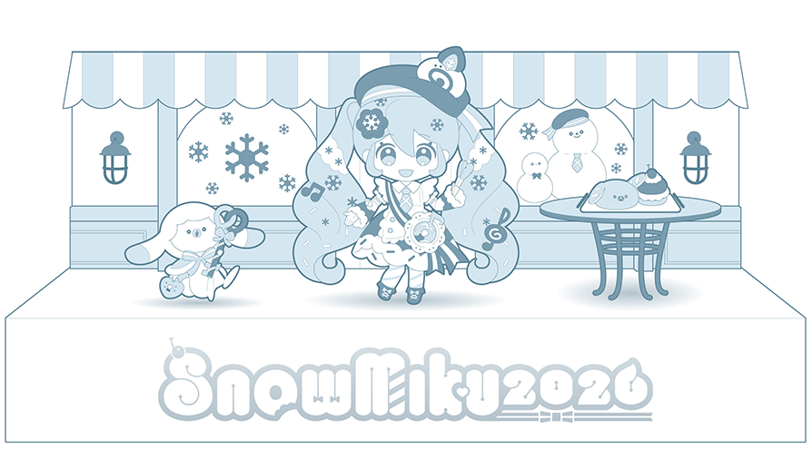 初音ミクの雪像写真