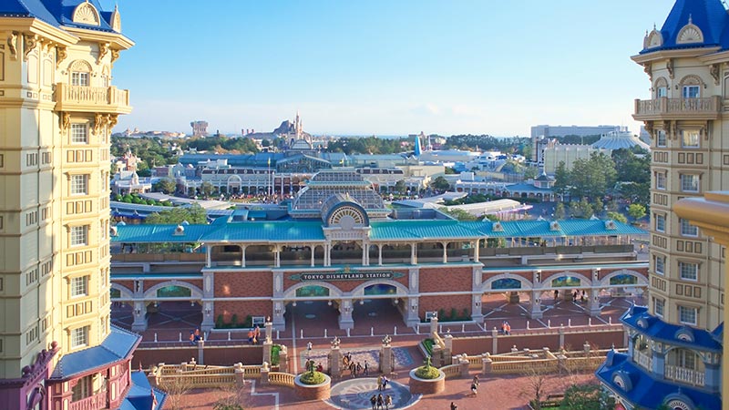 ディズニーランドホテルパークビューからの景色